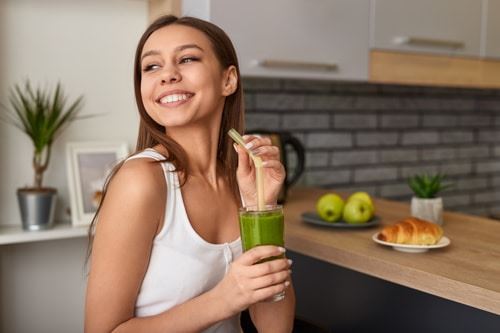 Woman Drinking Healthy Drink